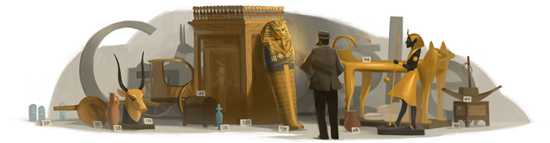 De Google Doodle ter ere van egyptoloog Howard Carter