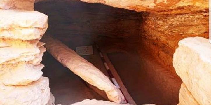 De Egyptische grafkelder waarin zich de mummies bevinden