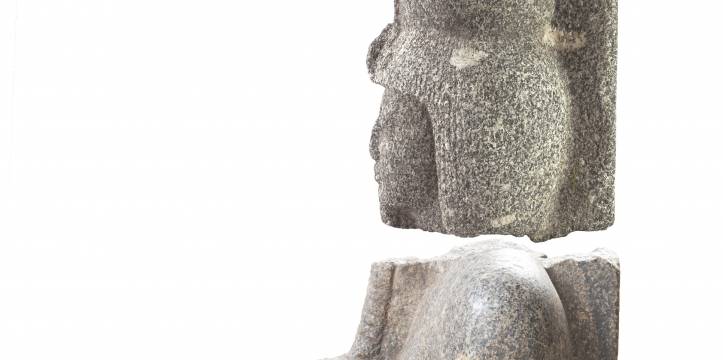Granieten torso en hoofd Ramses VI 