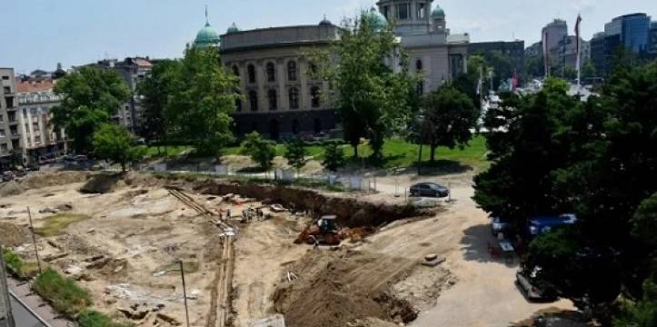 De opgraving in Belgrado