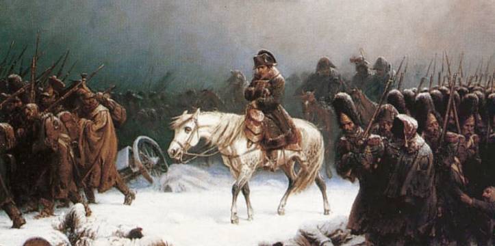 Napoleon trekt terug uit Rusland