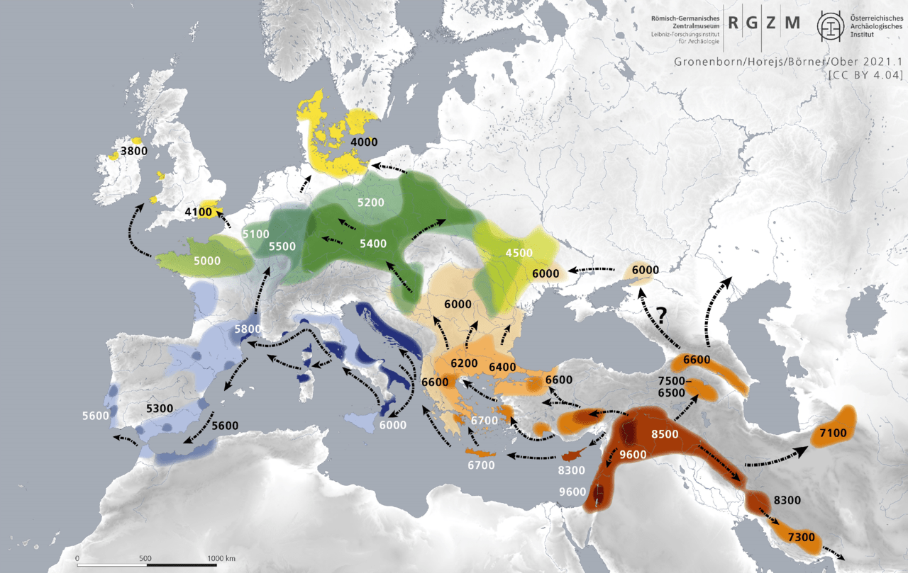 De verspreiding van landbouw tijdens de neolithische revolutie