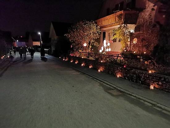 Lampionnen bij de viering van Sint-Maarten in de Duitse deelstaat Baden-Württemberg.