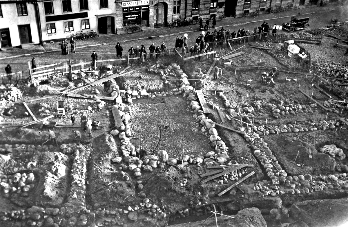 De opgravingen van 1932 op de Lilla Torg