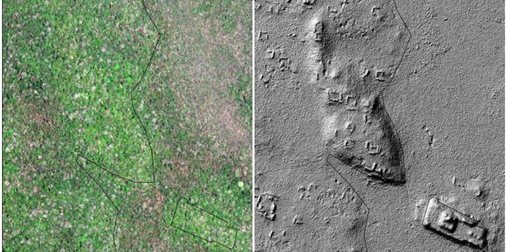 Lidar beelden Mayaanse boerderijen