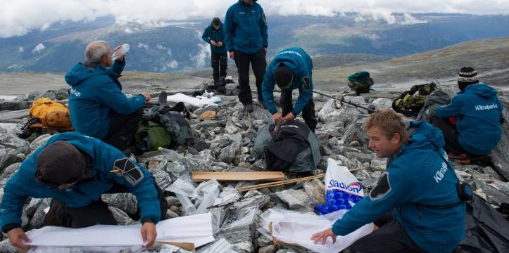 archeologisch onderzoek lendbreen gletsjer noorwegen