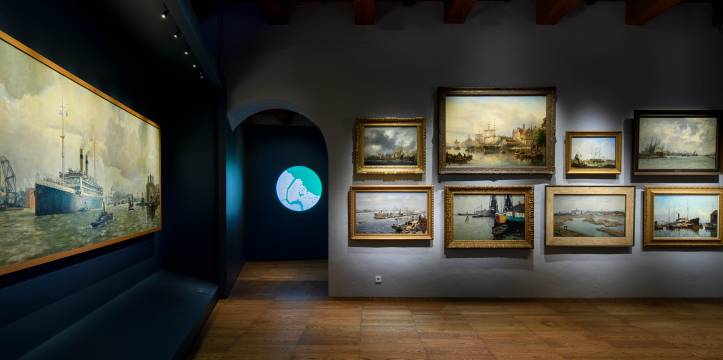 Foto uit de tentoonstelling Amsterdam Havenstad, het Noordzeekanaal.