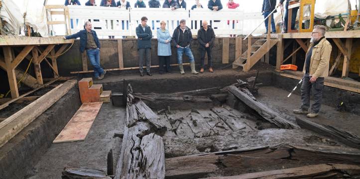 De Keltische grafkamer die in het Zuid-Duitse Riedlingen werd gevonden.