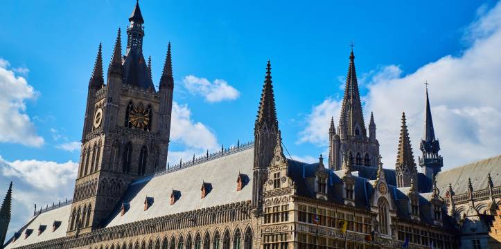 De grafelijke burcht in Ieper