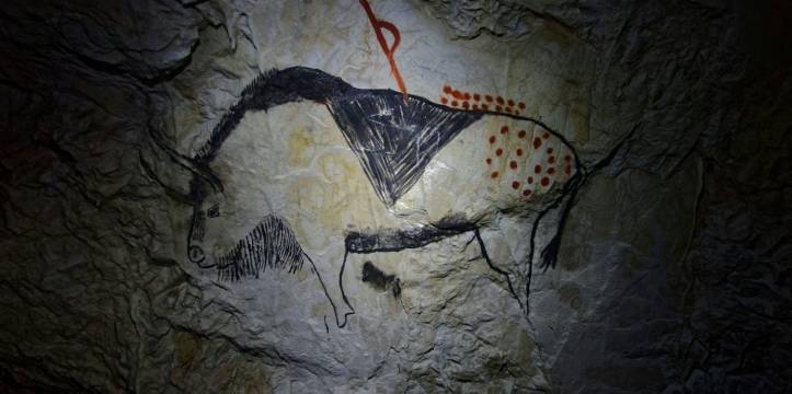 Muurschildering grotte de sabart, tarascon-sur-ariege, Frankrijk