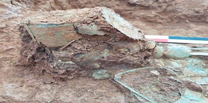 Het diadeem bij opgraving