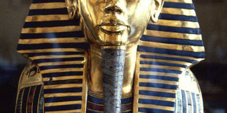 Het masker van Toetankhamon. Toetankhamon en West-Europeanen zijn mogelijk verwant aan elkaar.