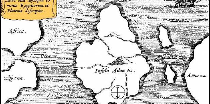 17e eeuwse kaart van Atlantis