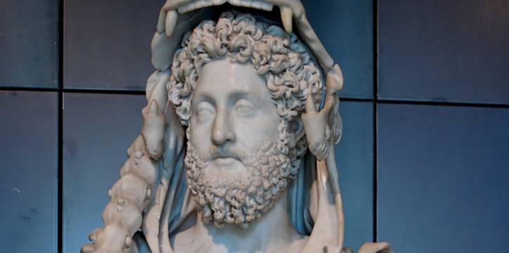 Buste van keizer Commodus als Hercules. Buste van keizer Commodus als Hercules.