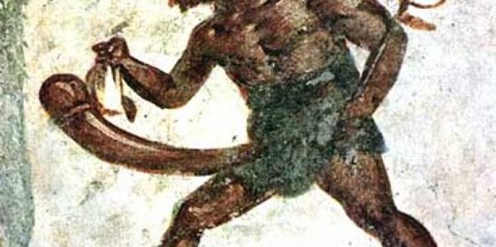 Fallussymbool uit Pompeï Oudste erotische graffiti ontdekt op Grieks eiland