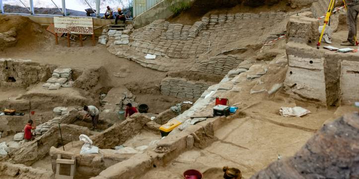 Archeologen aan het werk