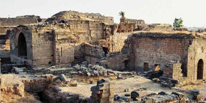 Romeinse badhuizen in Bosra. 