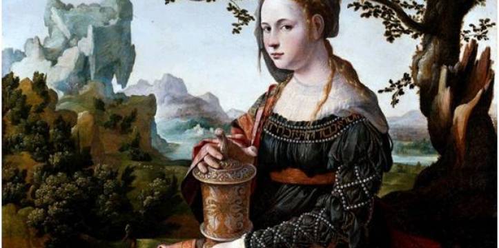 Maria Magdalena. Er is een stuk papyrus gevonden waarin Jezus Christus zijn vrouw noemt.