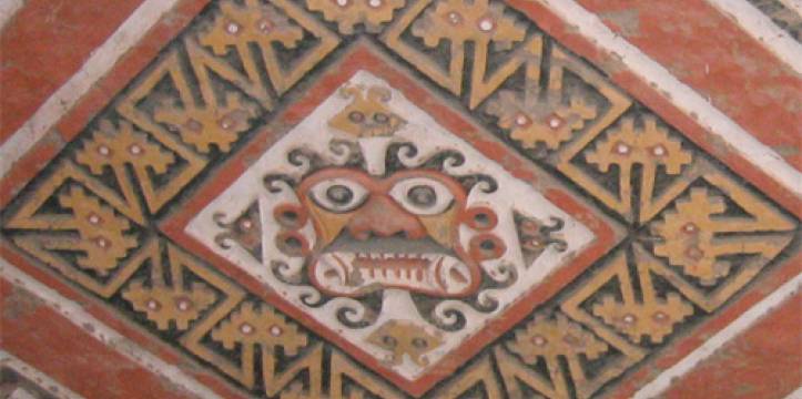 Moche afbeelding van een koppensneller Vondst klauwen uit pre-Inca cultuur in graftombe Peru
