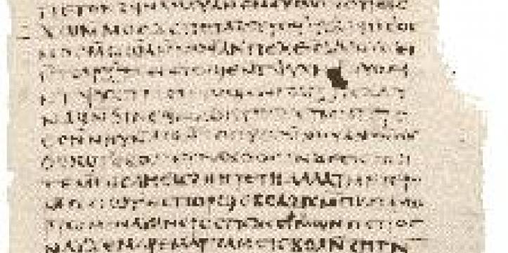 De laatste pagina uit het evangelie van Thomas, dat overeenkomsten vertoont met het nieuwe styk papyrus. Het recent ontdekte stuk papyrus is misschien toch vervalst.
