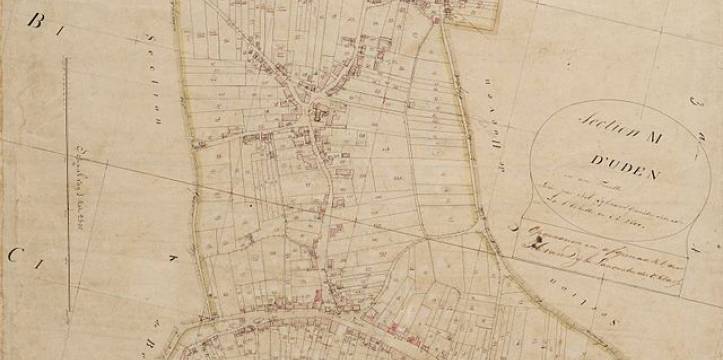 Oude kaart Uden 1811 Grafveld en nederzetting uit Middeleeuwen gevonden in Uden