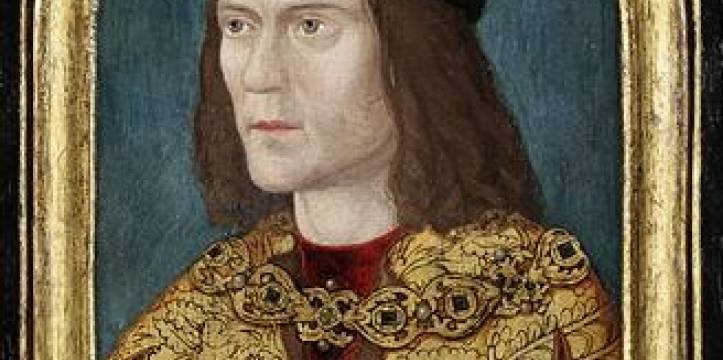 Richard III op een portret uit de 16e eeuw. Bron Wikimedia Commons Het skelet van Richard III is vermoedelijk gevonden in Leicester.