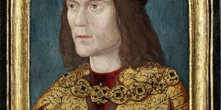 Het vroegst bekende portret van Richard III. Het lijk van Richard III ligt vermoedelijk onder een parkeerplaats in Leicester.