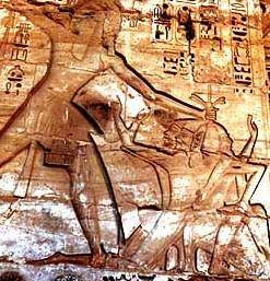 Ramses die de 'zeevolken' neerslaat