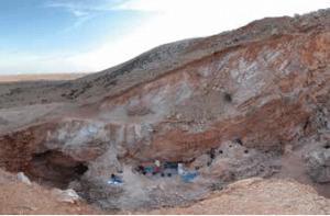 De archeologische opgravingslocatie Jebel Irhoud, Marokko. 