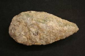 Een handbijl uit de Olduvaikloof, meer dan 1 miljoen jaar oud. 