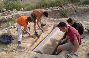 Opgraving Visigotische sarcofaag