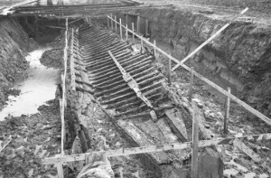 Opgraving Zwammerdam 2 in 1972.