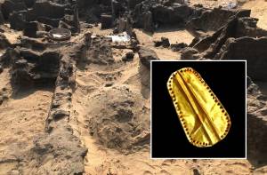 In het Egyptische Quesna zijn meerdere mummies met gouden tongen gevonden