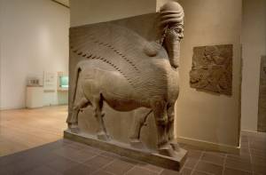 Een kleinere Lamassu in het Metropolitan Museum of Art in New York