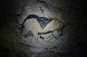 Muurschildering grotte de sabart, tarascon-sur-ariege, Frankrijk