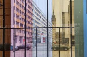 Uitzicht vanuit het Bauhausmuseum