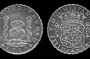 In de VS is een Spaanse zilvermunt gevonden uit de 16e of 17e eeuw.