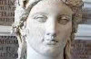 Het hoofd van Apollo, naar een Grieks origineel uit de 4e eeuw.