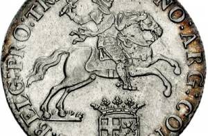 Dukaton uit Utrecht met een afbeelding van een ridder