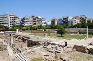 Romeins Forum in de stad Thessaloniki. Foto - Leandro's World Tour