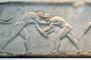 Omkooppraktijken bij worstelwedstrijd oude Grieken