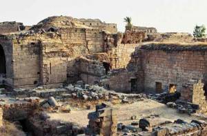 Romeinse badhuizen in Bosra. 