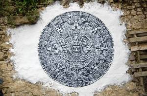 Replica van de Mayakalender met het 'einde van de wereld' 