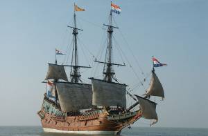 Replica VOC-schip Batavia op het Markermeer