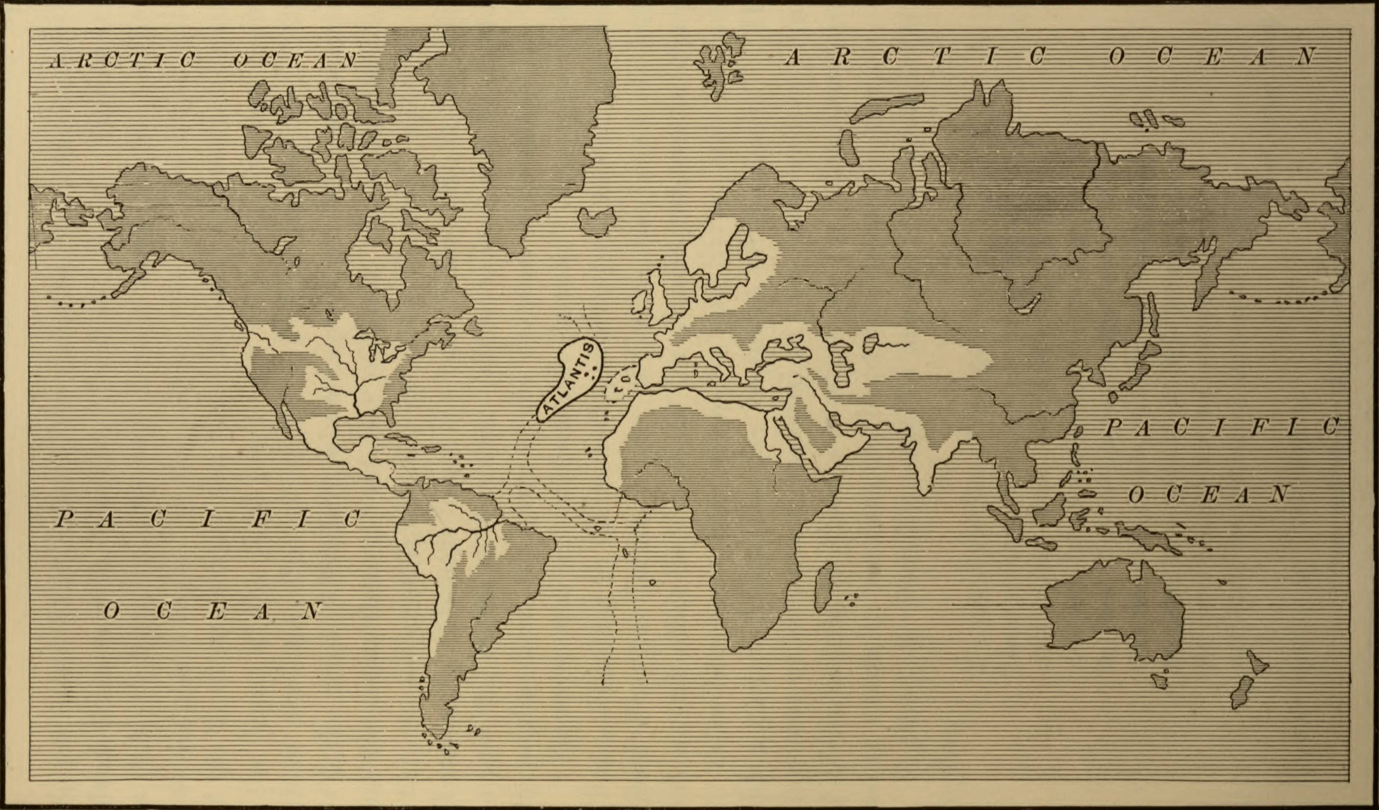 Wereldkaart Atlantis