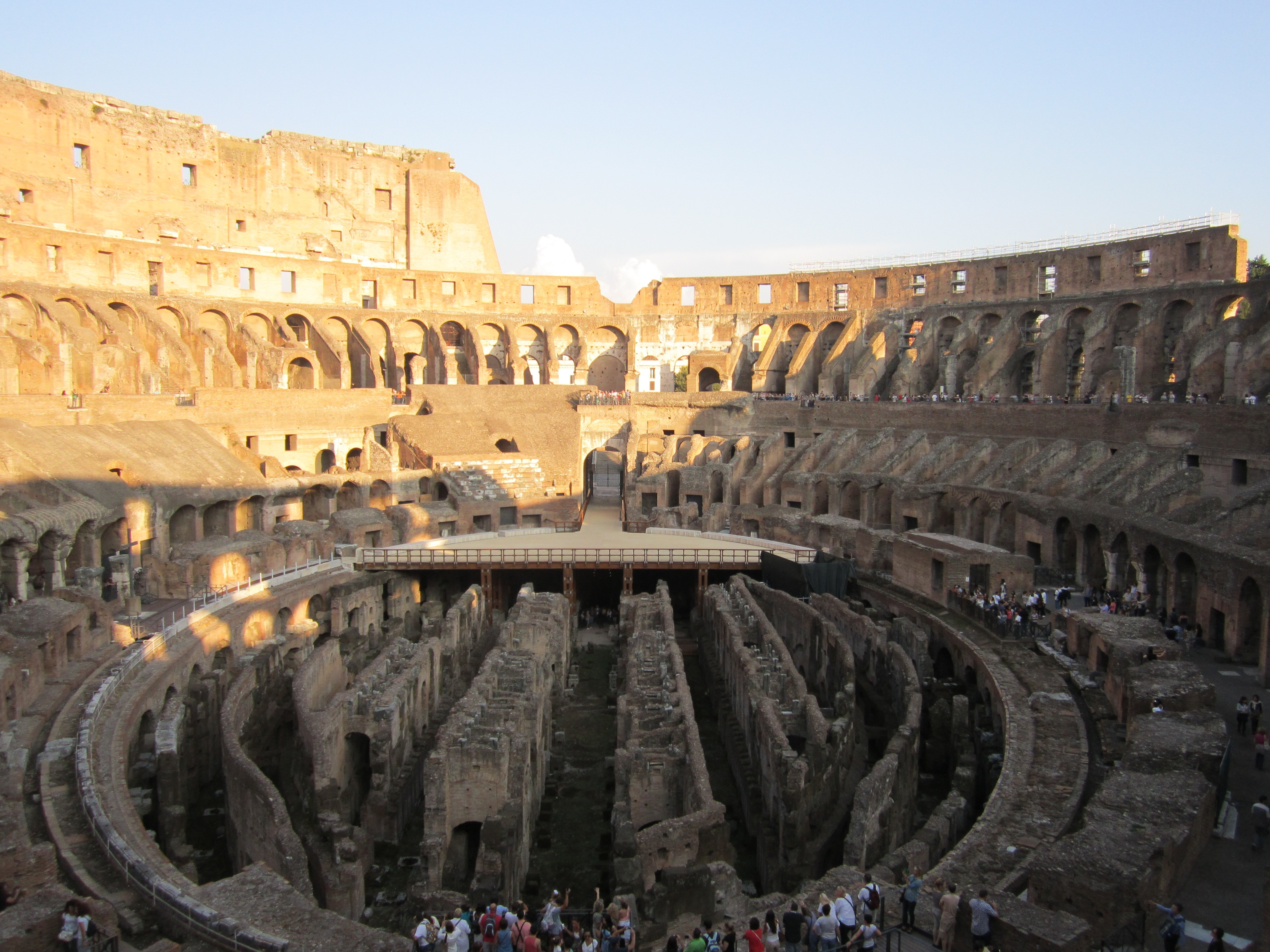 Colosseum verdiepingen onder de arena