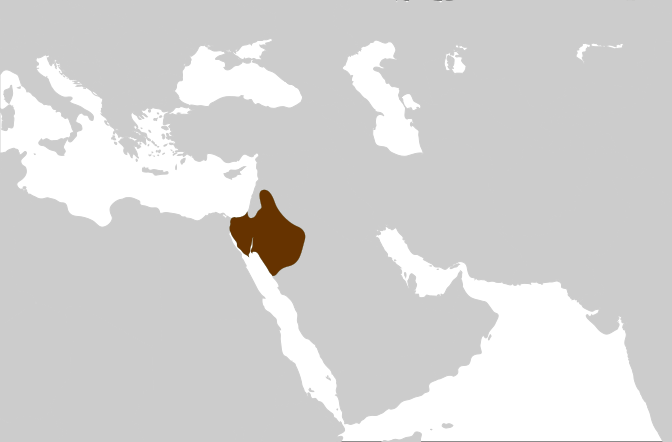 Het Nabateese koninkrijk op haar hoogtepunt