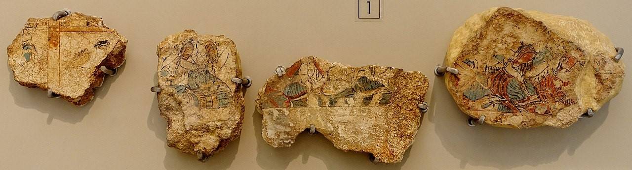 Enkele fresco’s die zijn gevonden in Knossos