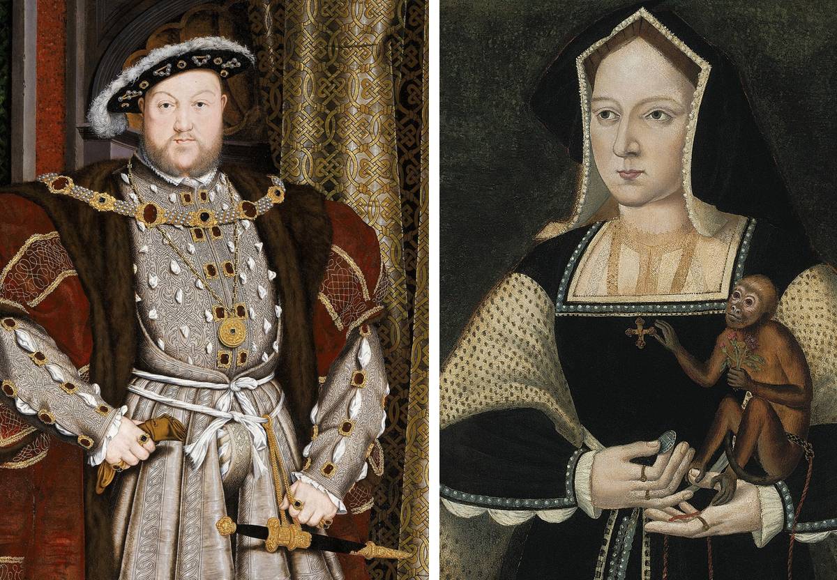 Schilderijen van Hendrik VIII en Catharina van Aragon