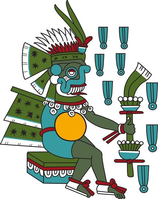 Het Azteekse teken voor Tlaloc